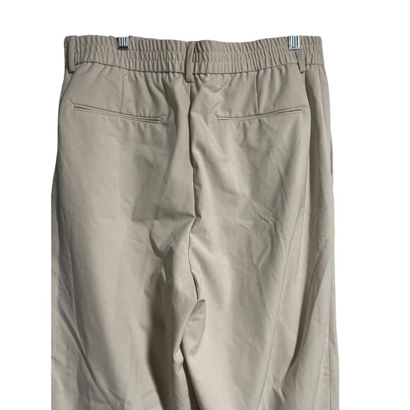 Zara Pleated Wide Leg Dress Pants Womens Size Large Cream Ecru - Picture 4 of 8